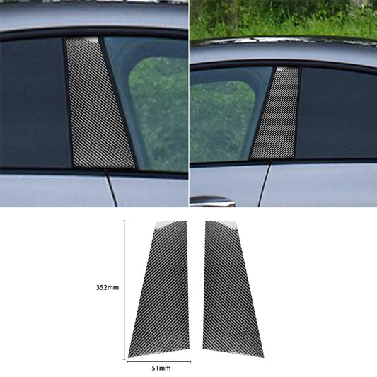 Carbon Fiber Window B Pillar Posts Panel Trim for Mercedes-Benz CLA W117 2013-19