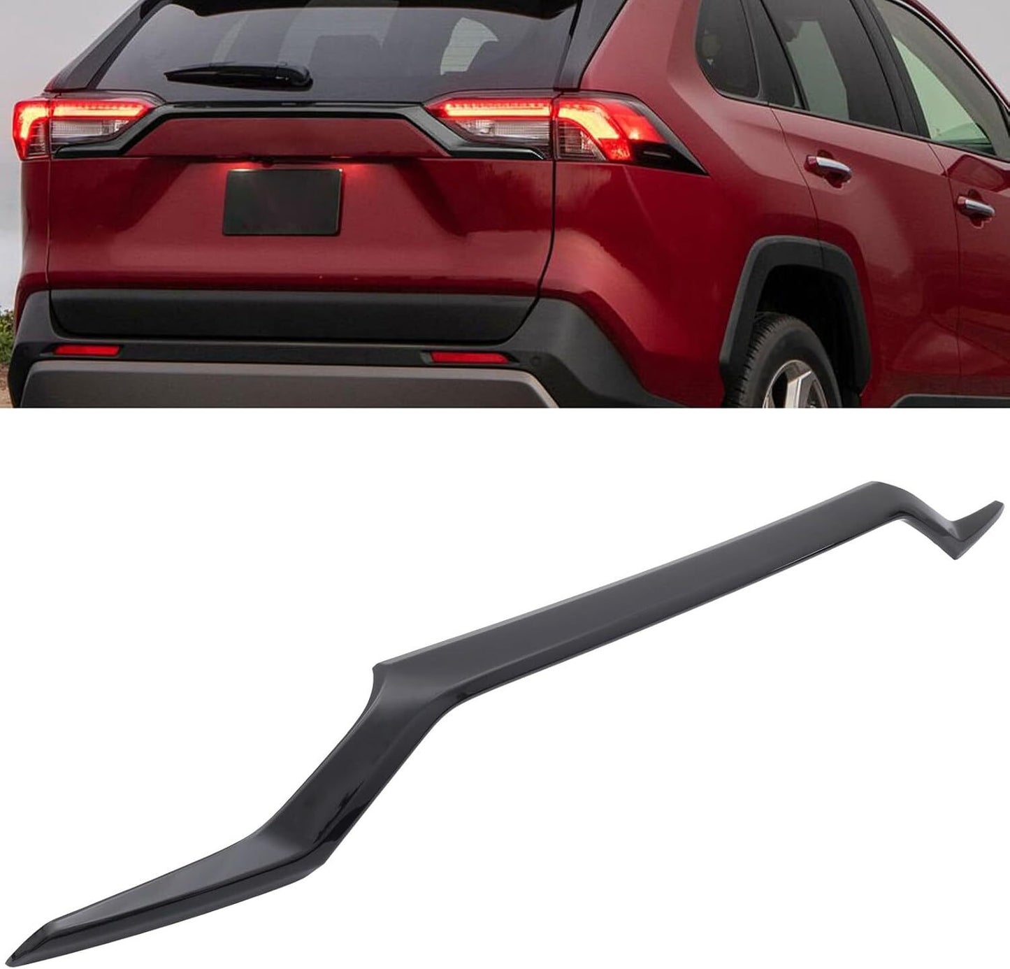 Rear Trunk Window Cover Trim Glossy Black For 2019-2023 for Toyota RAV4