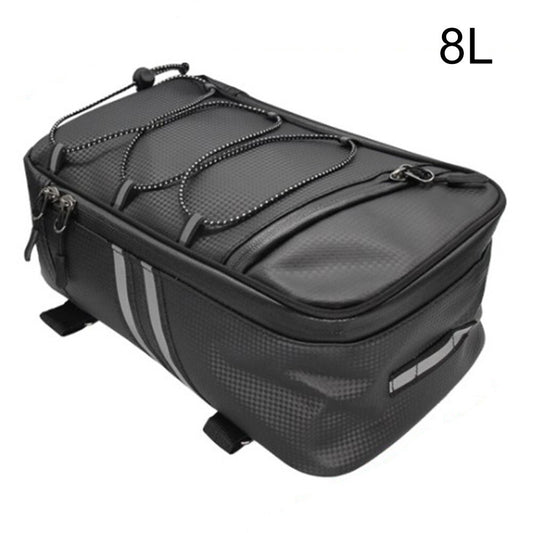 Motorcycle Tail Bag PU-Leather/Waterproof Large Capacity Storage Luggage Bag 8L