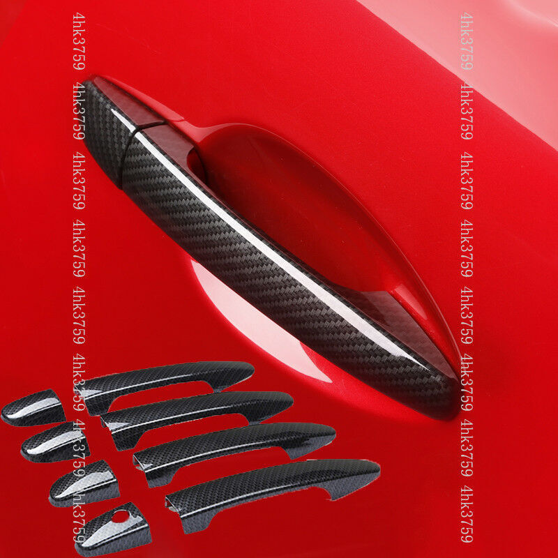for Mazda 3 Axela 2014-2018 Carbon Fiber Pattern Outside Door Handle Cover Trims