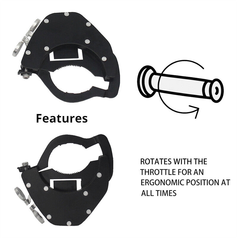 Black Motorcycle Cruise Control Throttle Assist, Stainless Throttle Lock Top Kit