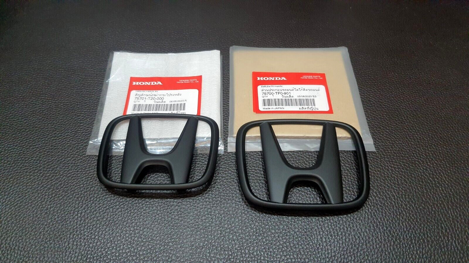 FIT MATTE BLACK H for CIVIC FE TURBO EMBLEM BADGE FOR REAR for HONDA for CIVIC FE 21-23