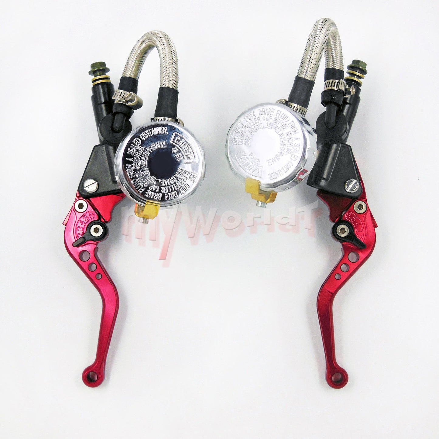 Fit for Honda Brake Levers Master 22mm Motorcycle Clutch Cylinder Reservoir Set