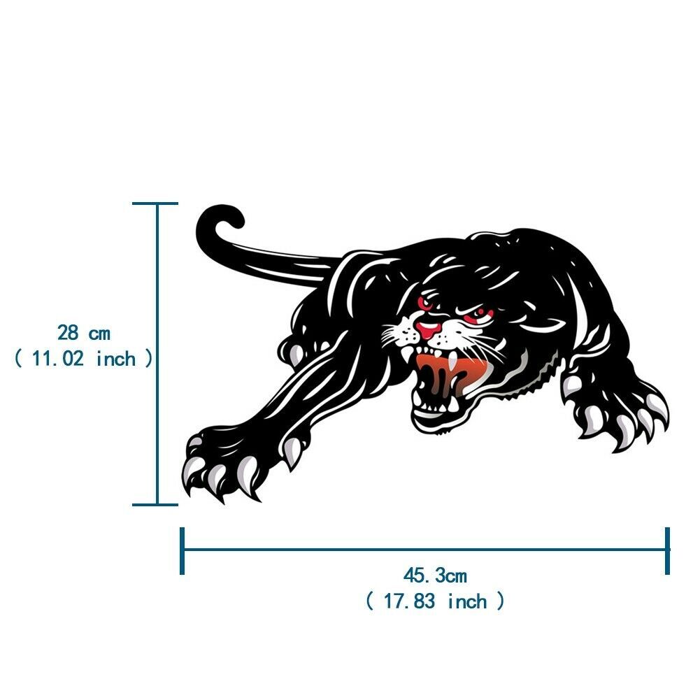 Car Truck Hood Side Body Vinyl Black Leopard Graphic Emblem Sticker DIY