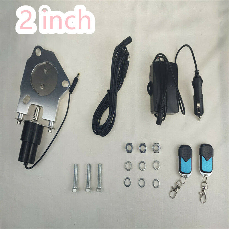2 Electric Exhaust Control Vavle Motor Kit Stainless Headers  Remote Switch