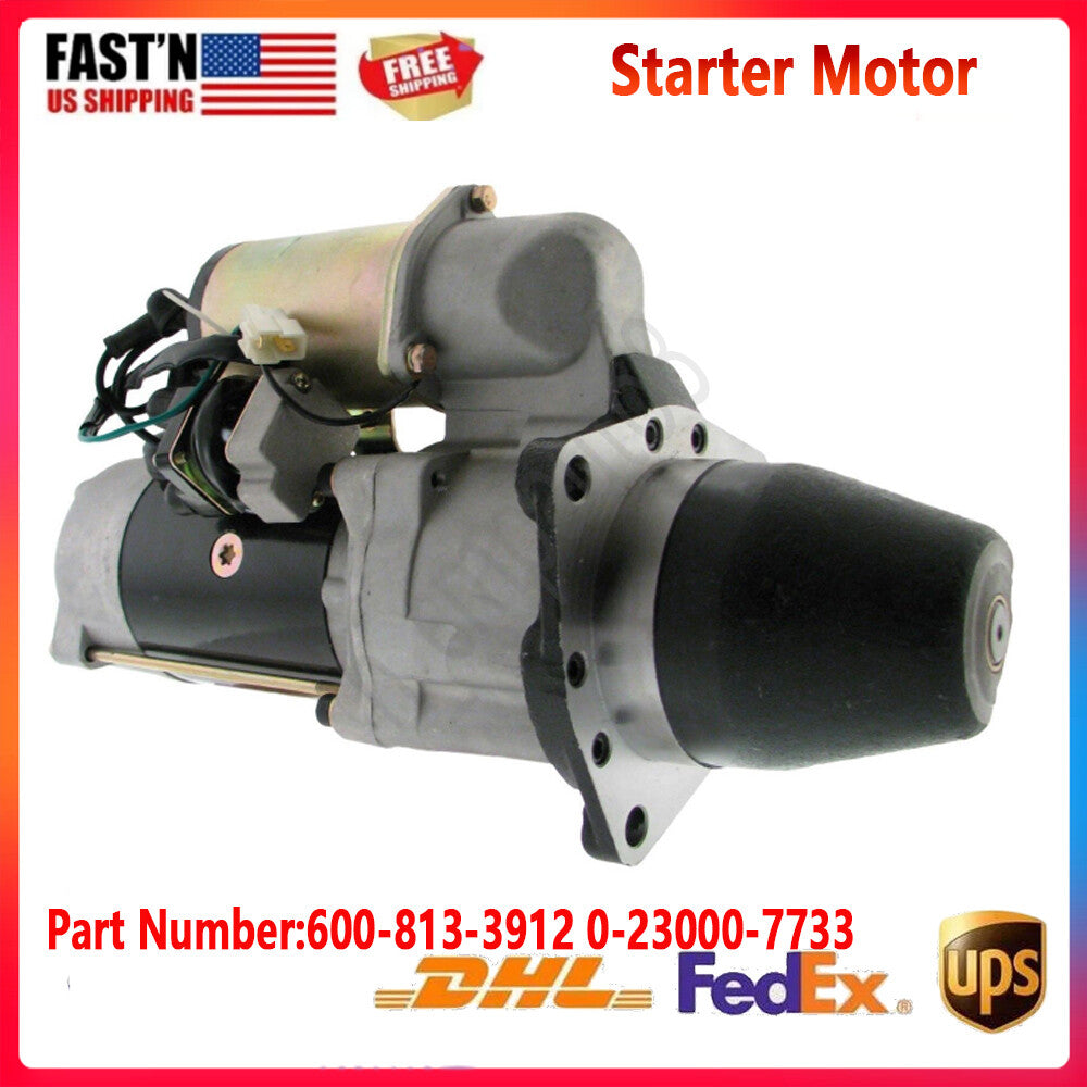 6D114 Starter Motor For Komatsu Nikko 600-813-3912 0-23000-7733 Grader Loader