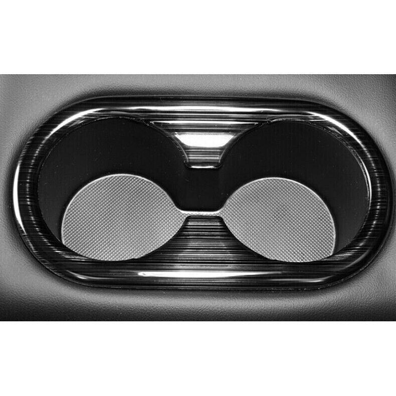 for Kia K5 2021-23 Black Titanium Rear Water Cup Holder Panel Frame Cover Trim