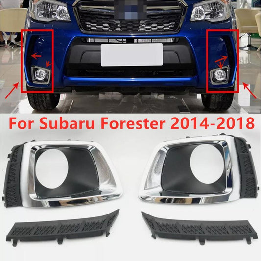 4X Front Driving Lamp Fog Light Frame Cover Trim for Subaru for Forester 2014-2018