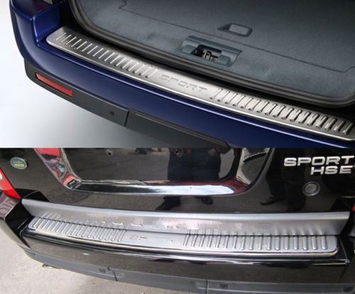 for Range Rover Sport 2006-2013 Rear Bumper Guard Trunk Sill Plate Cover Silver