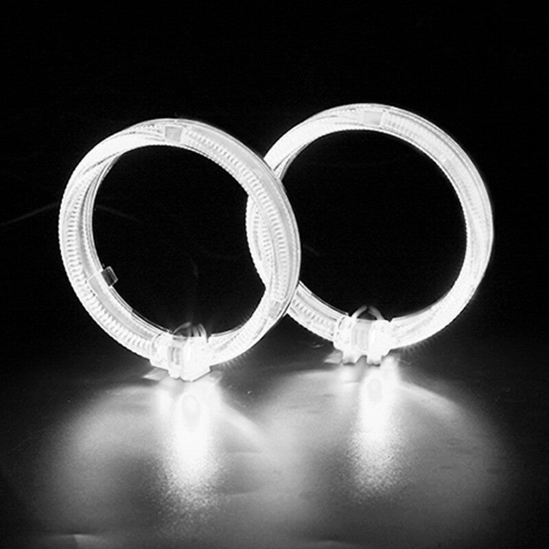 White 80mm LED Light Guide Angel Eyes Halo Rings DRL for Car Headlight Retrofit