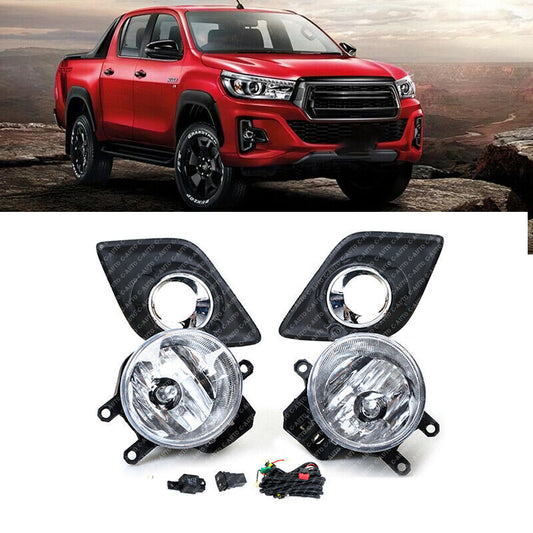 Front bumper fog light kit suitable for Toyota Hilux Revo M70 M80 2015-2018