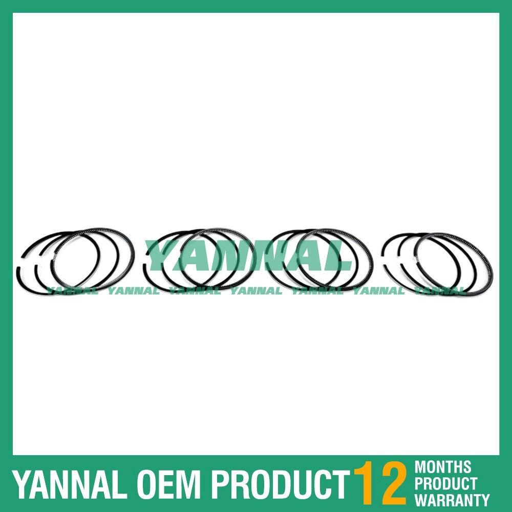 4 new V1902 Piston Ring Sets (STD) for Kubota L3350, L3602, L3650, and L3450 Tractors