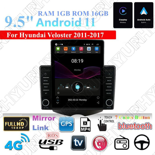 9.5Stereo Radio GPS Head Unit for Hyundai for Veloster 2011-2017 Build-in Carplay