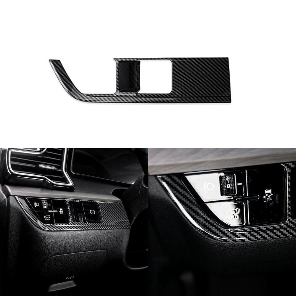 for Kia Sportage 2022 2023 Carbon Fiber Headlight Adjustment Button Cover