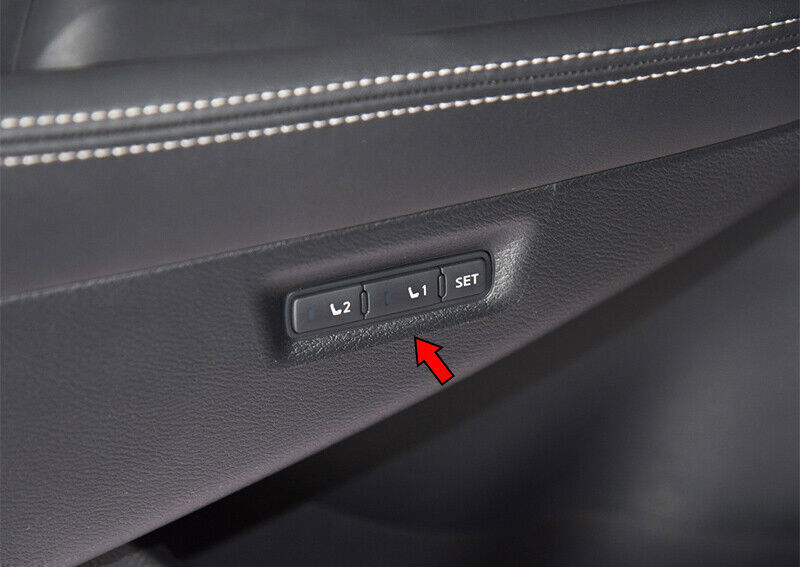 for Seat Memory Button Frame Cover Trim Fit for Nissan Murano 2015-2021 Silver Matte