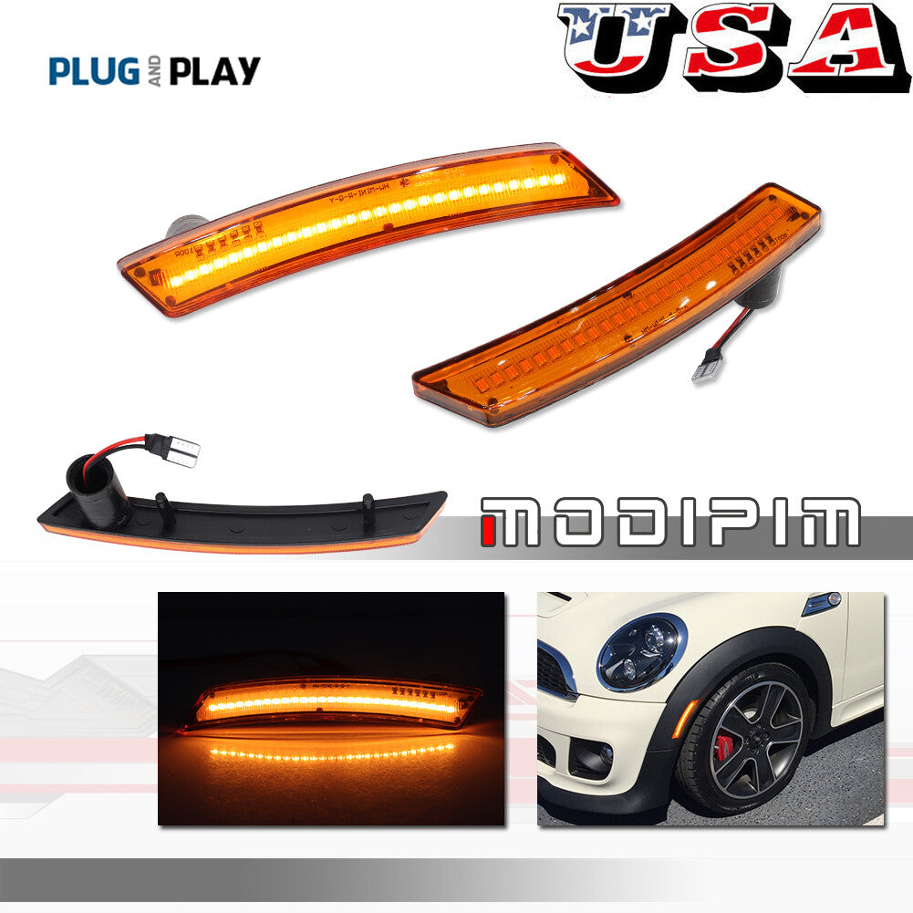 Full amber front marker light for Mini Cooper R55 R56 R57 R58 R59 R60 R61