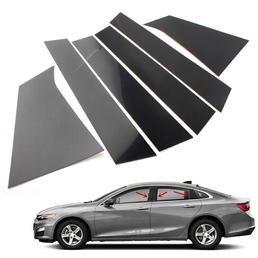Door Trim Pillar Post Black Piano Cover L R for Chevrolet Malibu 2016 2017-2023