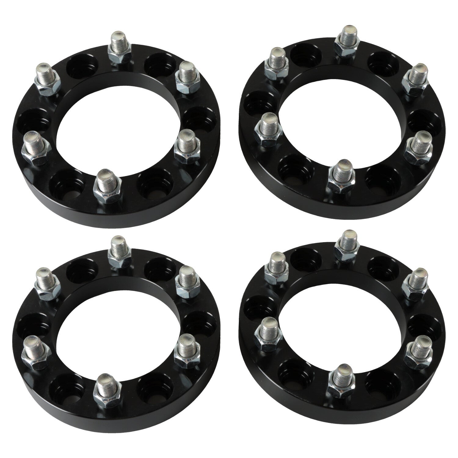 4pc 1 Inch 6 Lug for Chevy GM Wheel Spacers Adapters | 6x5.5 - 6x5.5 14x1.5