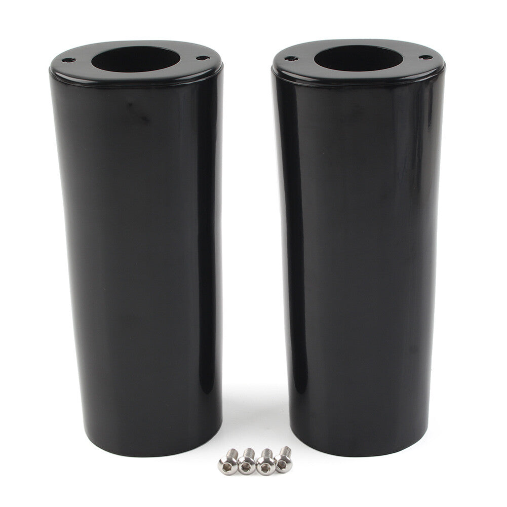 for Harley Street Glide Road King Softail 2 Extended Fork Slider Covers Black