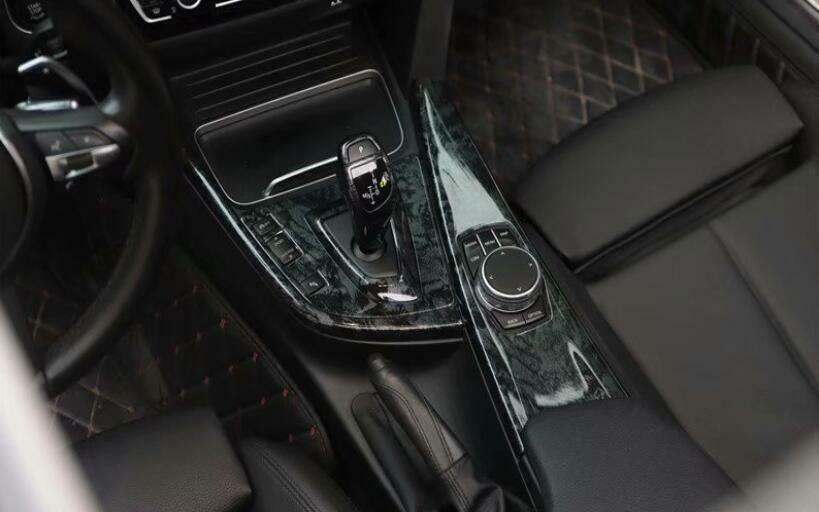 Wood Grain Middle Console Gear Shift Frame Trim for BMW 3 4 Series GT 2014-2018