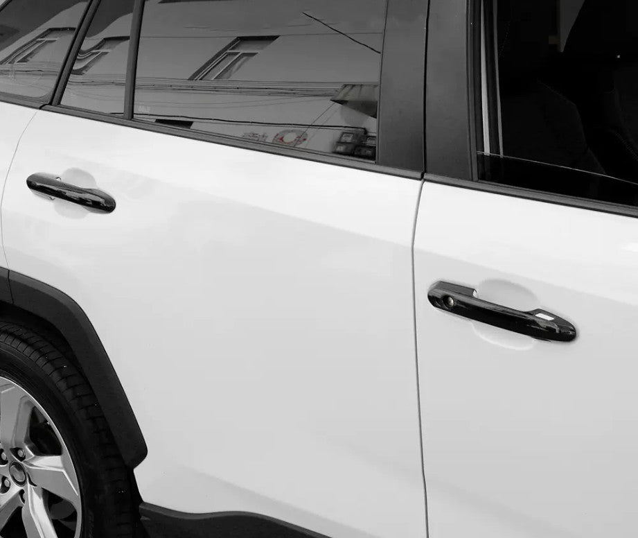 Gloss Black Front Door Handle Cover Trim for Toyota Highlander 2020-2024