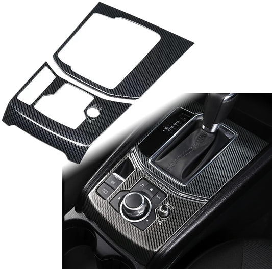 Carbon Fiber for 2017-2025 for Mazda CX-5 Gear Shift Box Panel Cover Trim Accessory