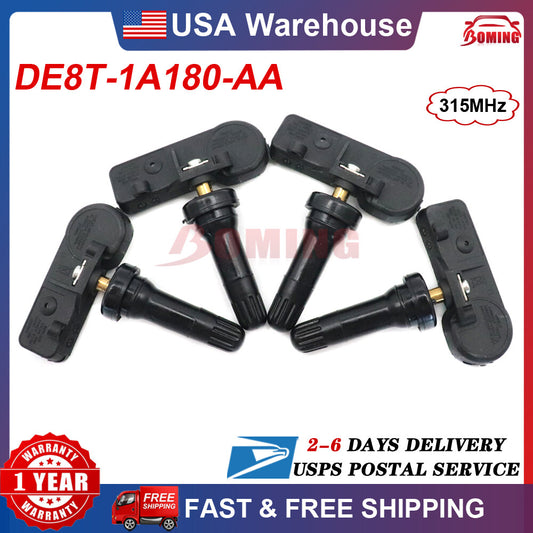 4PCS New Tire Pressure Sensor TPMS DE8T-1A180-AA for Ford Motorcraft 315Mhz