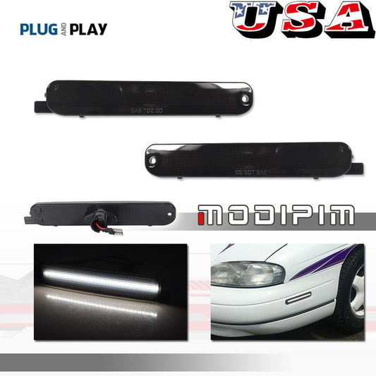 Smoke lens side marker white LED light for 95-01 for Chevrolet Lumina 95-99 Monte Carlo