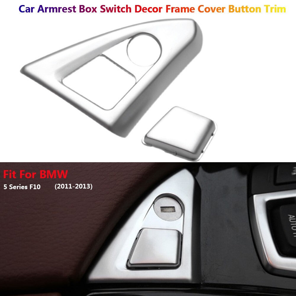 2Pcs for BMW 5 Series F10 F11 Auto Car Interior Console Armrest Box Cover Trims
