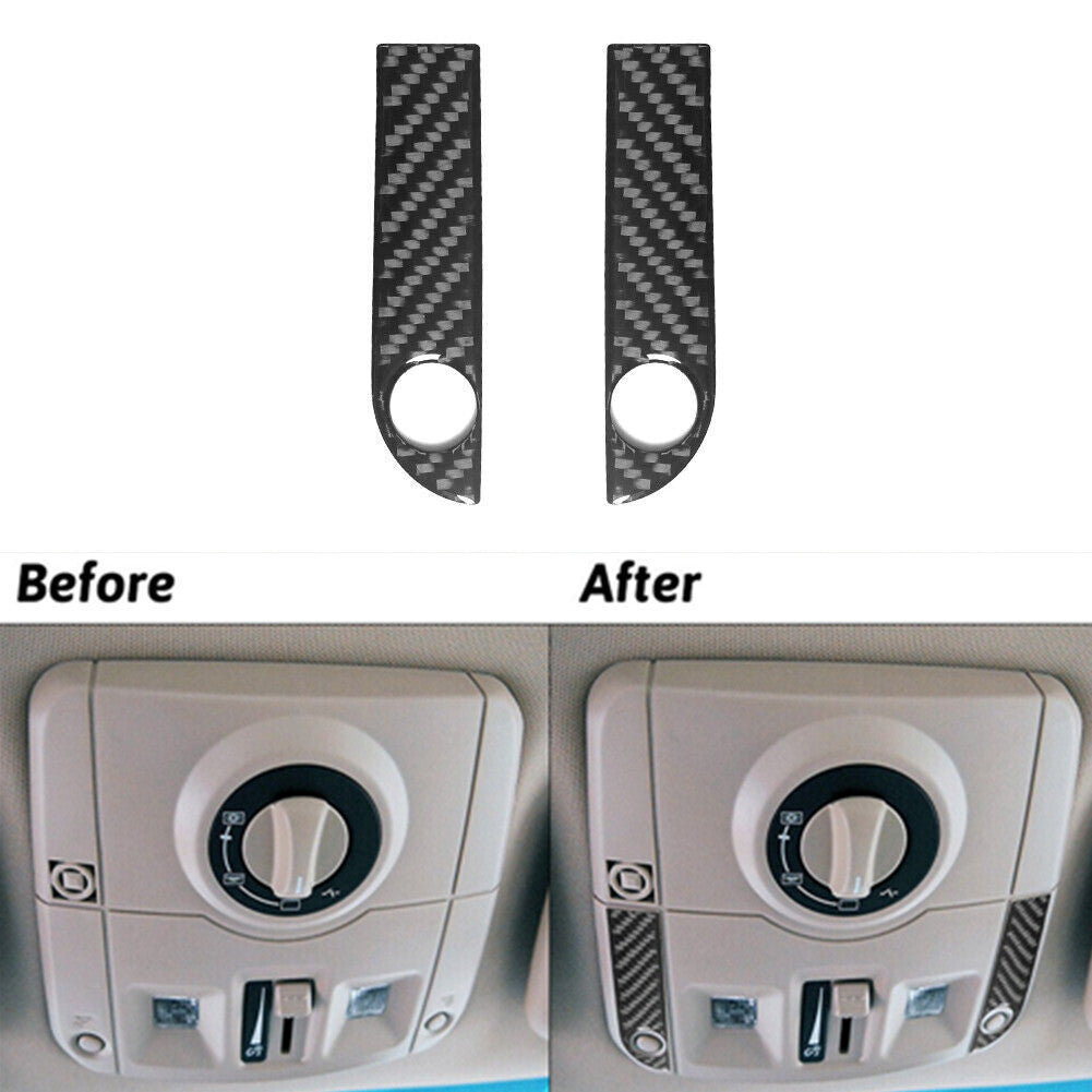 Carbon Fiber Interior Overhead Light Control Cover Trim for Cadillac CTS 2003-07