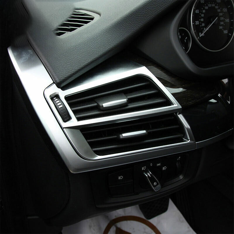for BMW X5 F15 2014-2018 ABS Silver Left And Right Air Outlet Vent Frame Trim 2P