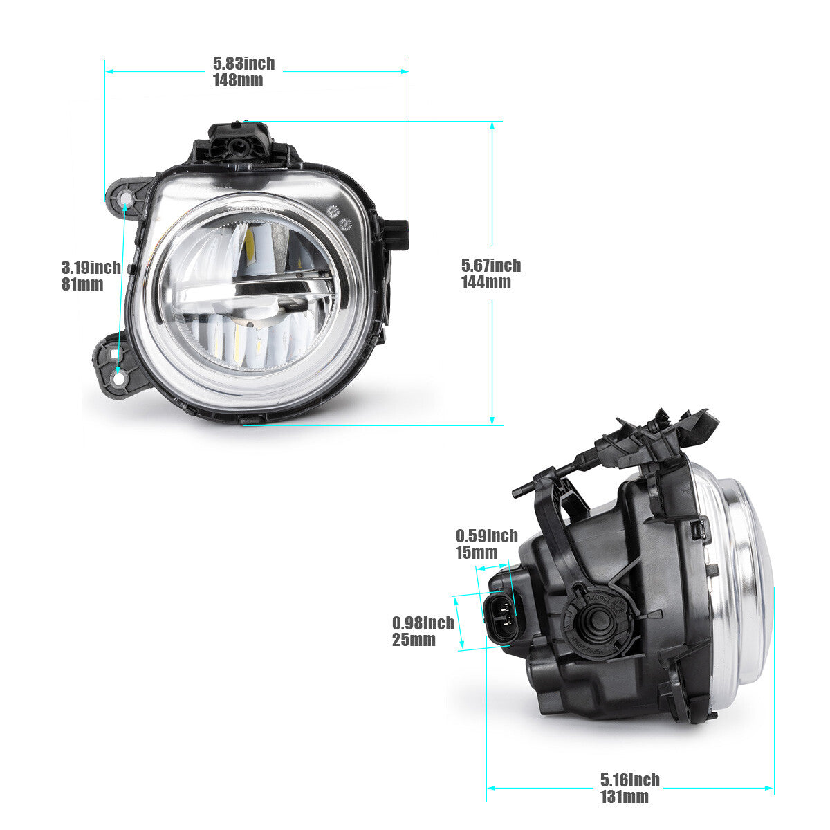Front Left SideLED Fog Lamp Light 63177317251 for BMW X3 X4 X5 F15 F85 X6 F16