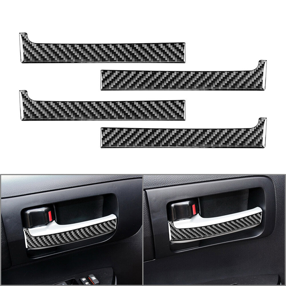 4¢ªInnent¨¹rgriff-Abdeckungsverkleidung f¨¹r for Toyota Tundra 2014¨C2021 Kohlefaser
