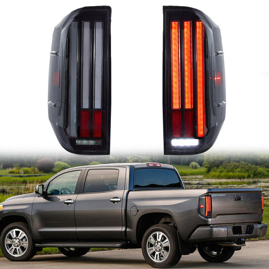 Suitable for 2014-2021 for Toyota Tundra Smoked LED Taillights with Starter Light LED DRLs