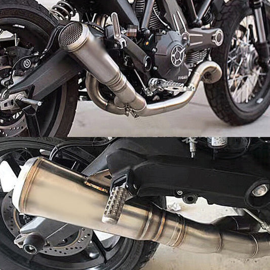 Motorcycle Street Exhaust Pipe With Ear Net New For Sports ZX6R R6 200/350