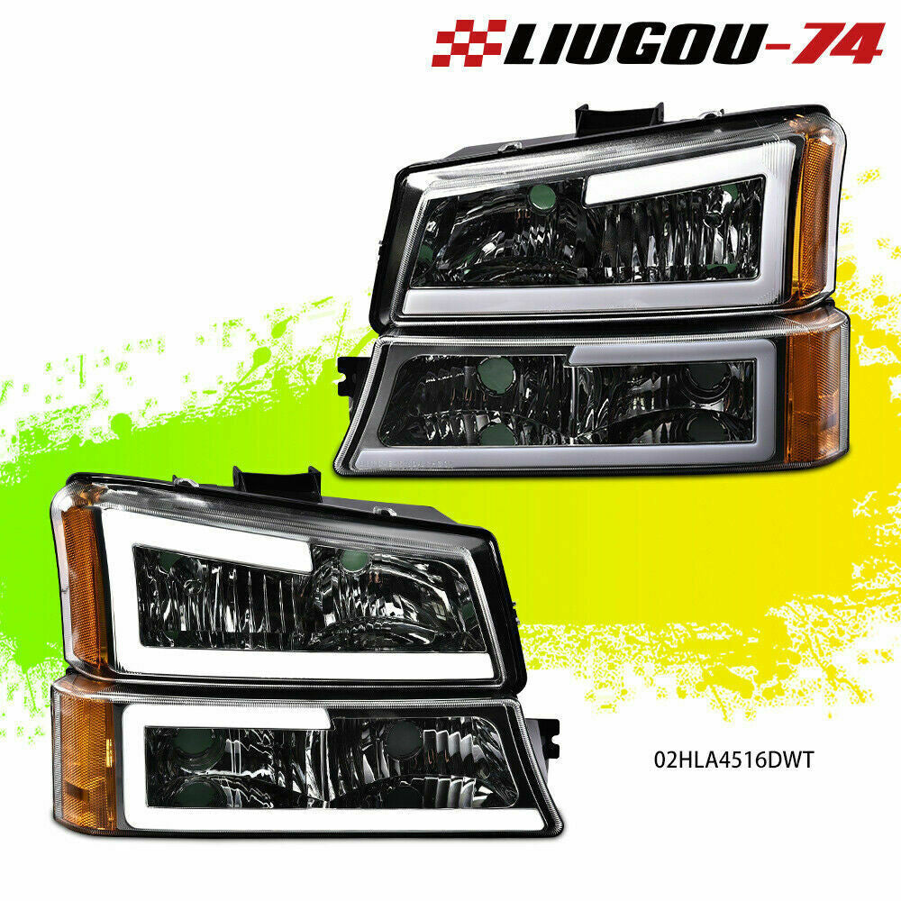 Suitable for 2003-2007 for Chevrolet Silverado/Avalanche LED DRL new car headlights with amber signal light.