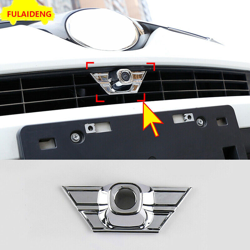 for Toyota RAV4 2016-2018 Chrome Car Front Grille Camera Cap Moulding Cover Trim