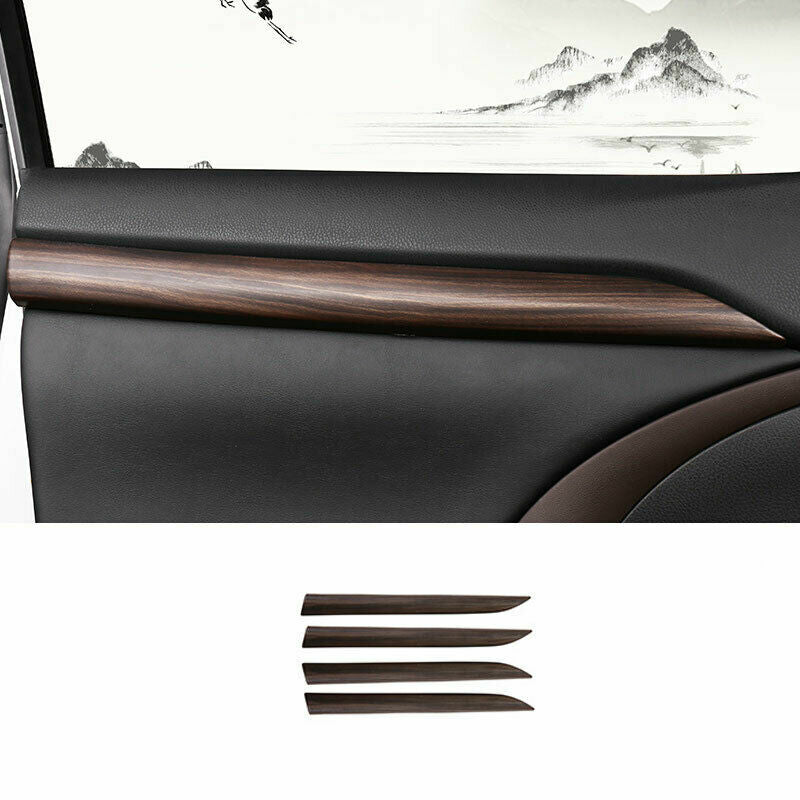 for Toyota Highlander 2014-19 Peach Wood Grain Inner Door Panel decor Strip Trim