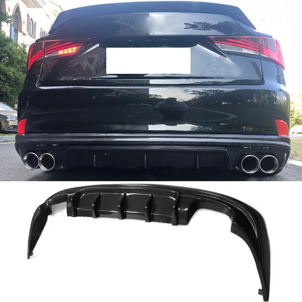 Carbon Fiber Rear Bumper Diffuser Lip Spoiler for Lexus IS IS350 IS F 2013-2016