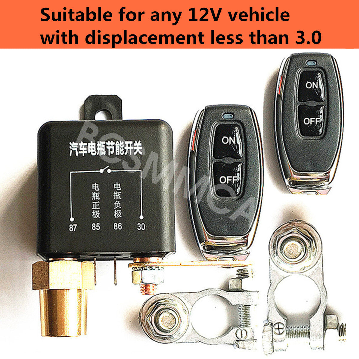 Car Battery Disconnect Switch Remote Control Power Kill Master Isolator Cut Off