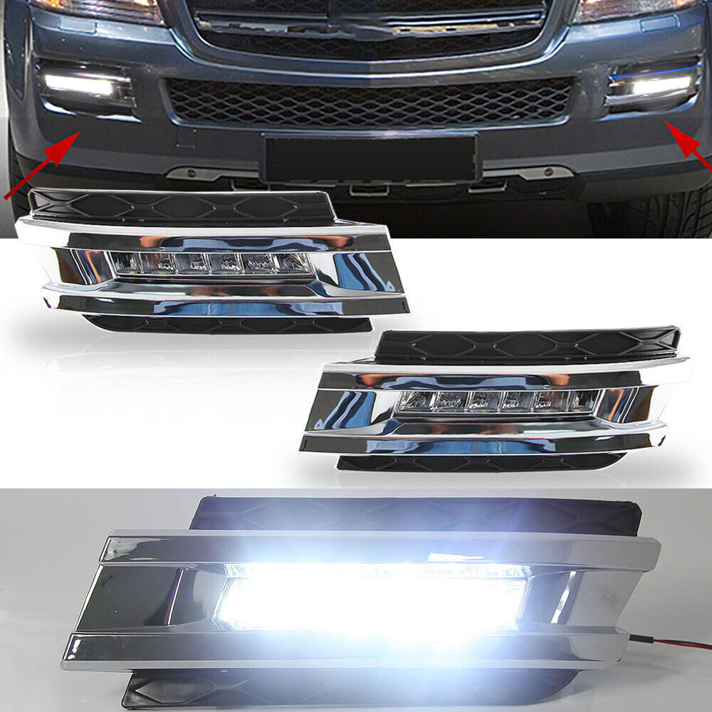 2x White DRL LED Daytime Running Light Drive for Mercedes Benz GL320 GL450 GL550