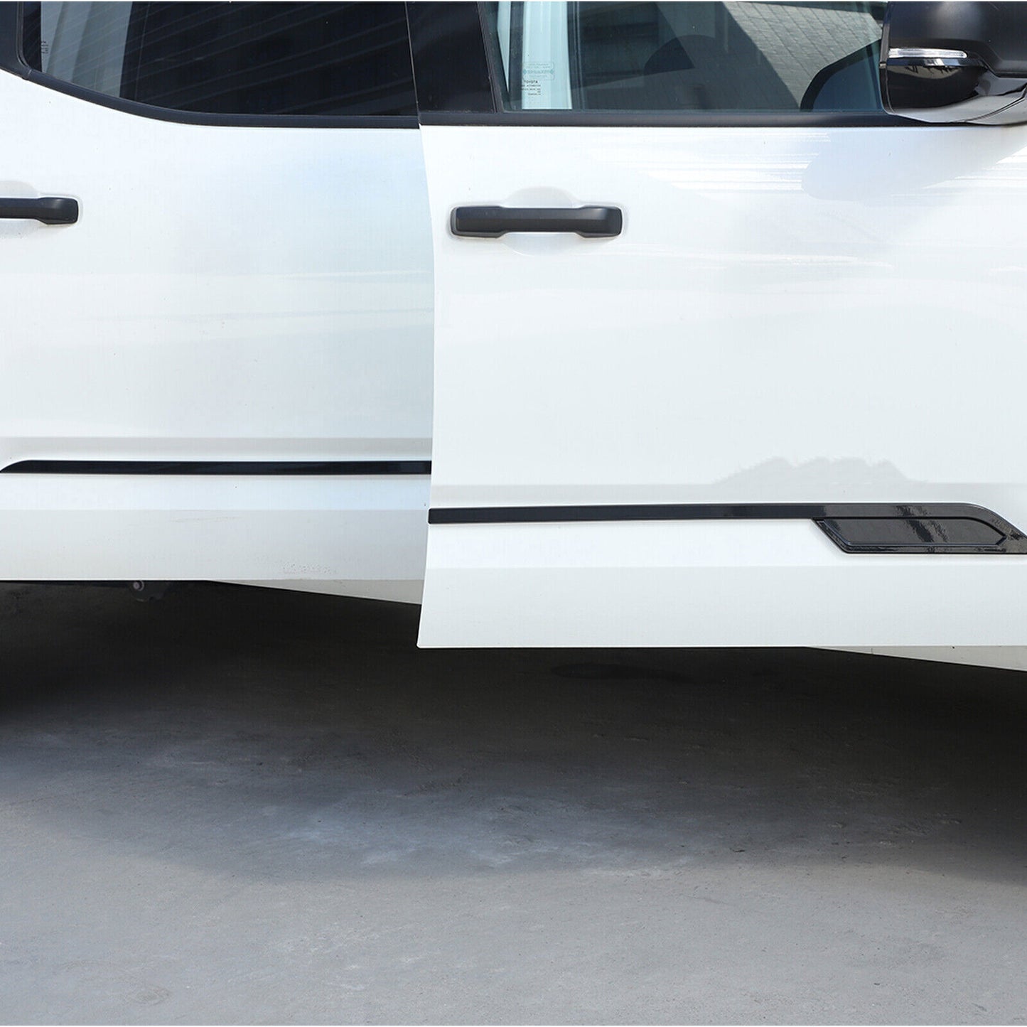 For 22-2024 for Toyota Tundra ABS Gloss Black Door Side Body Moulding Cover Trim 4X