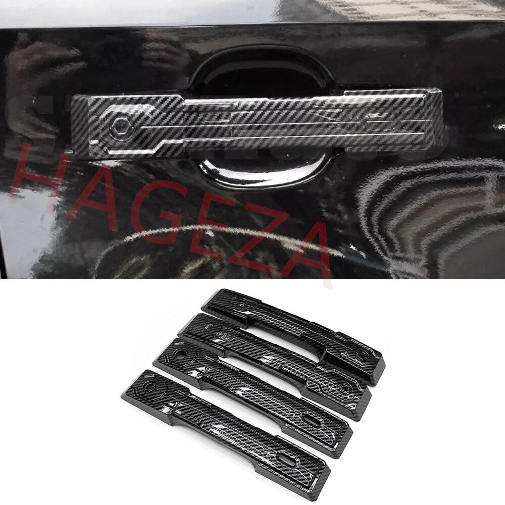 For Toyot@ for Land Cruiser LC250 2024+ Side Door Handle Panel Trim ABS Carbon Fiber