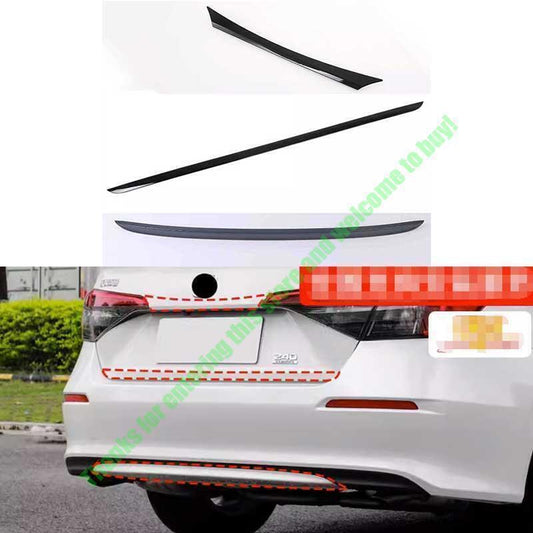 for Honda for Civic 11Th 2022-2023 Glossy Black Rear Tailgate Trunk Lid Strip Trim3