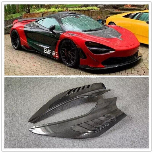 Carbon fiber front bumper side fender protectors for McLaren 720S 2017-2023