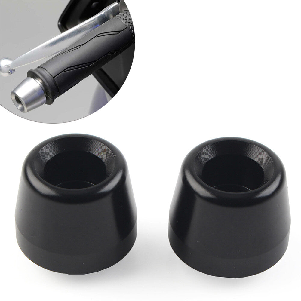 2¢ªCNC Lenkergriffe Lenkerendschieberkappe f¨¹r for YAMAHA YZFR1 YZF-R1 15-23 Schwarz