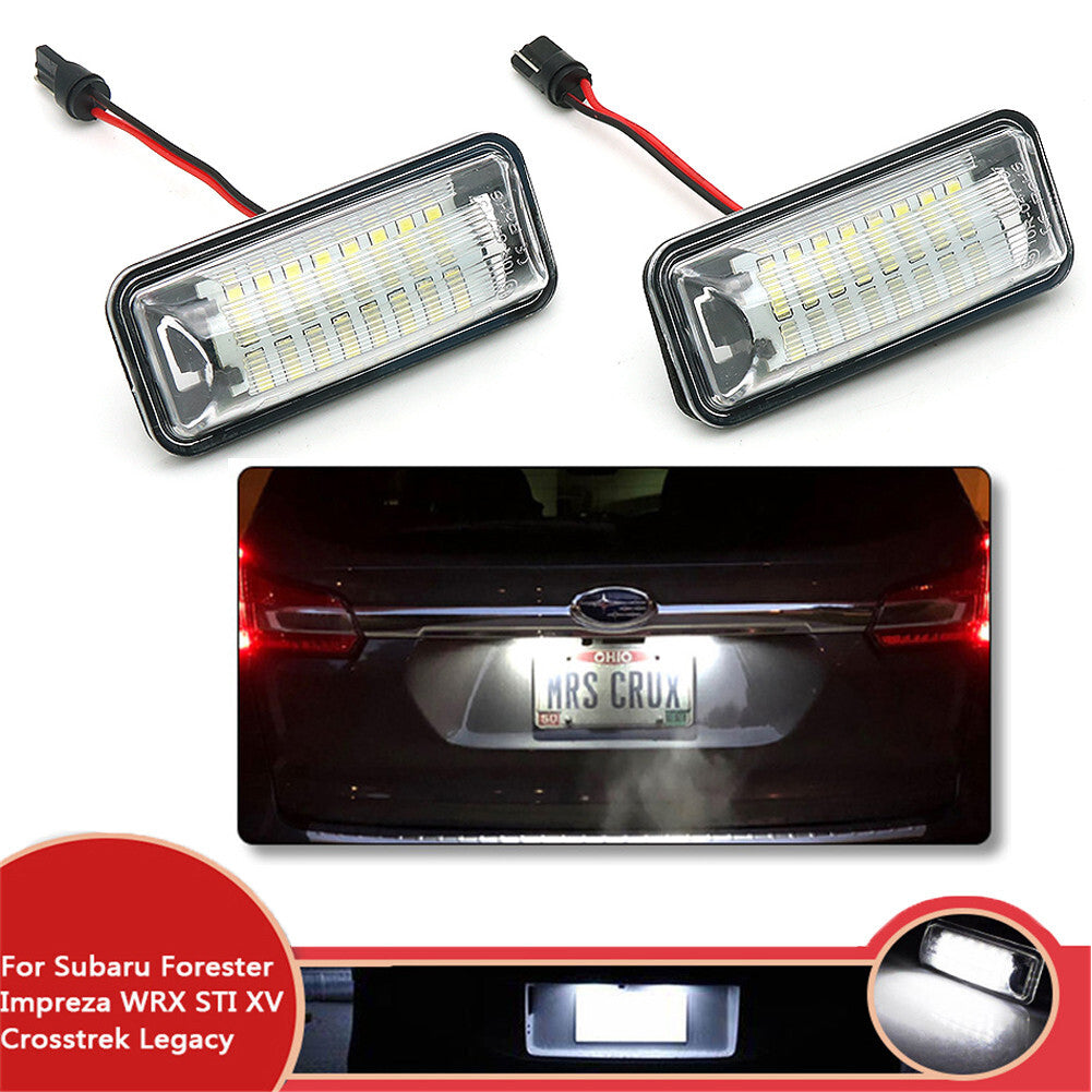 2x Fit for Subaru Forester Impreza WRX STI Car LED License Plate Lights Lamps