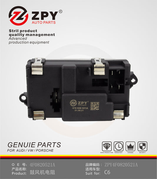 ZPY For 2004-2011 for Audi A6 C6 R8 HVAC Blower Motor Resistor 4F0820521A