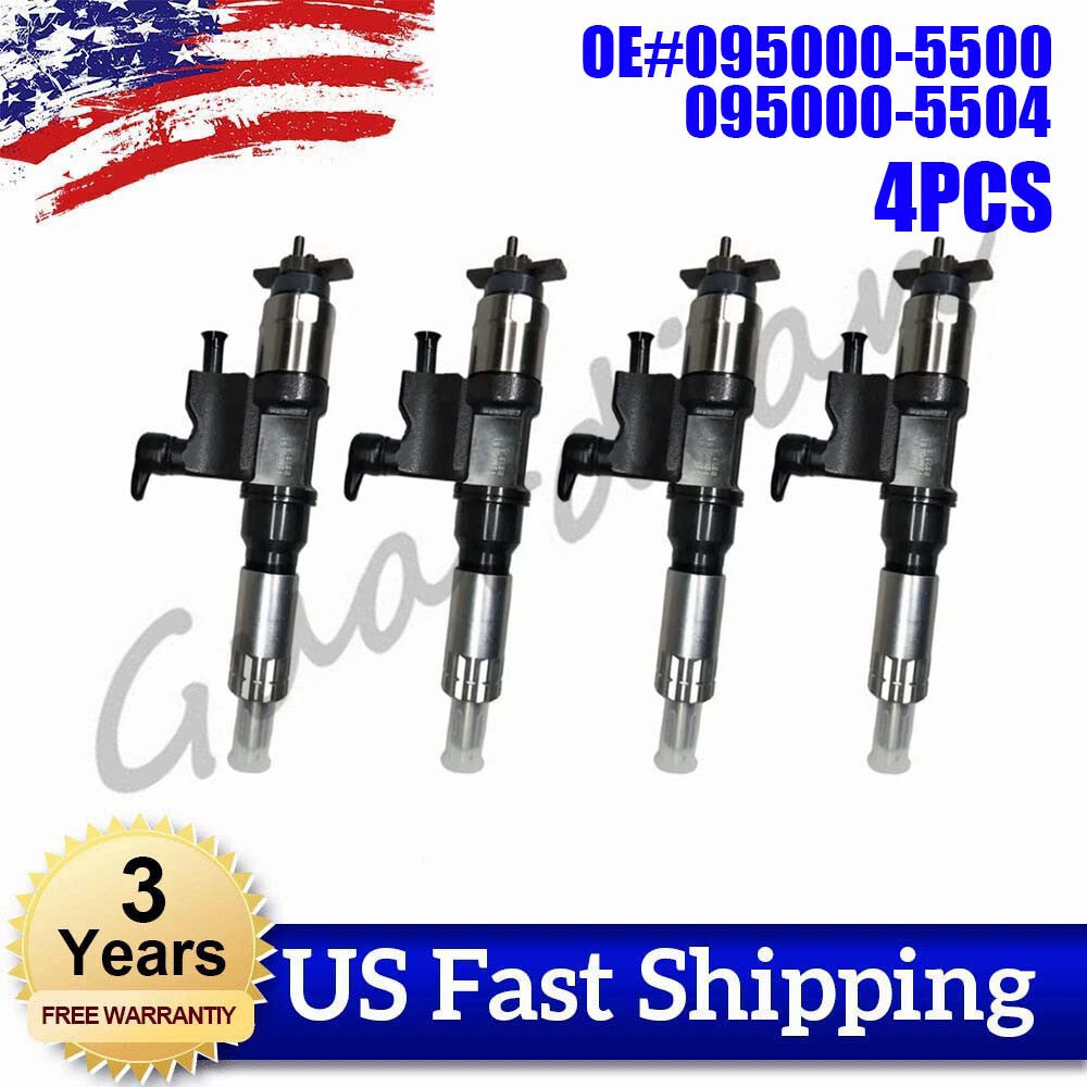 4-pack 095000-5504 095000-5500 common rail injectors suitable for Isuzu 4HL1 and 6HL1 engines.
