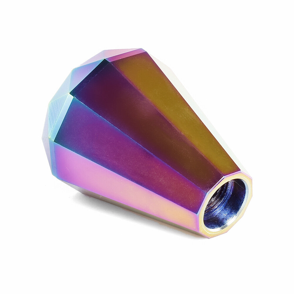 Universal Aluminium Diamond Gear Shift Knob Manual Shifter with Head Adapter